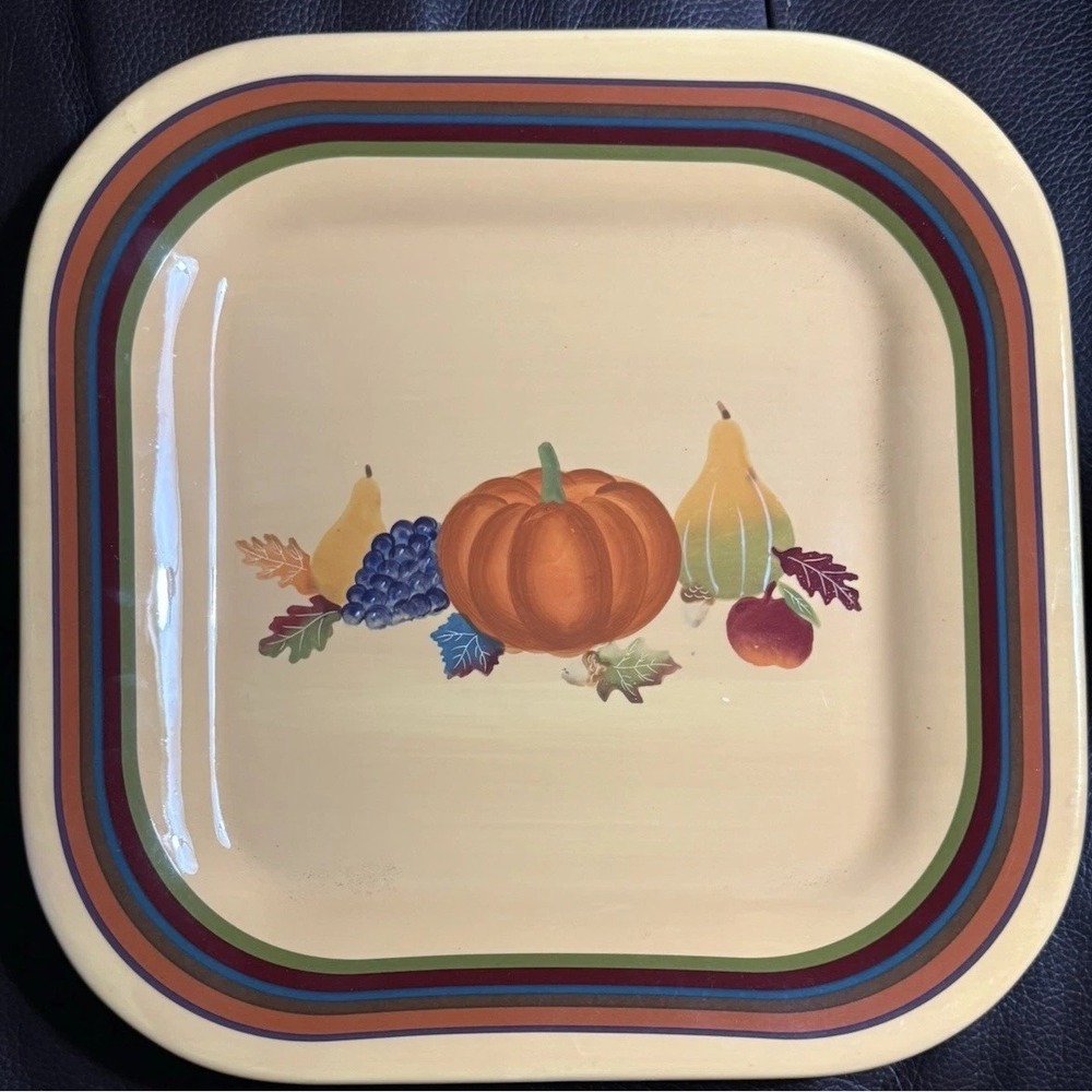 Platter Pumpkin Harvest 11 3/8"‎ Square